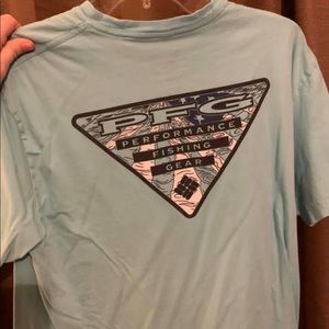 Front & Back of Columbia t shirt